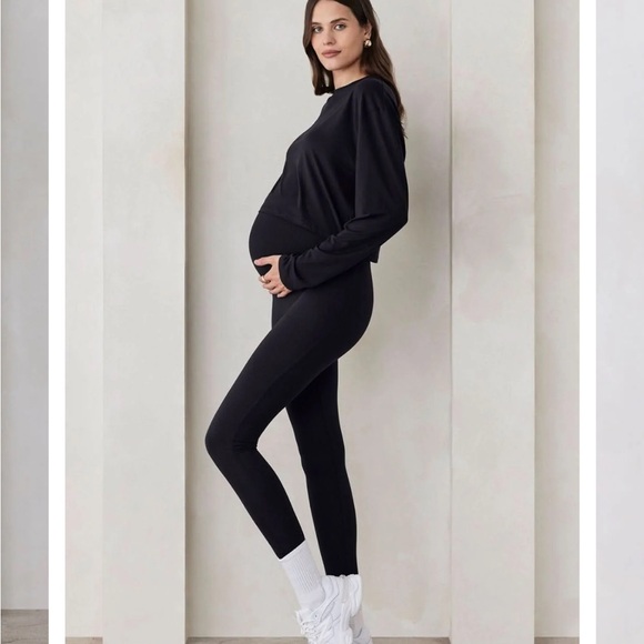 Bumpsuit NWT Black Maternity Leggings - Picture 3 of 5